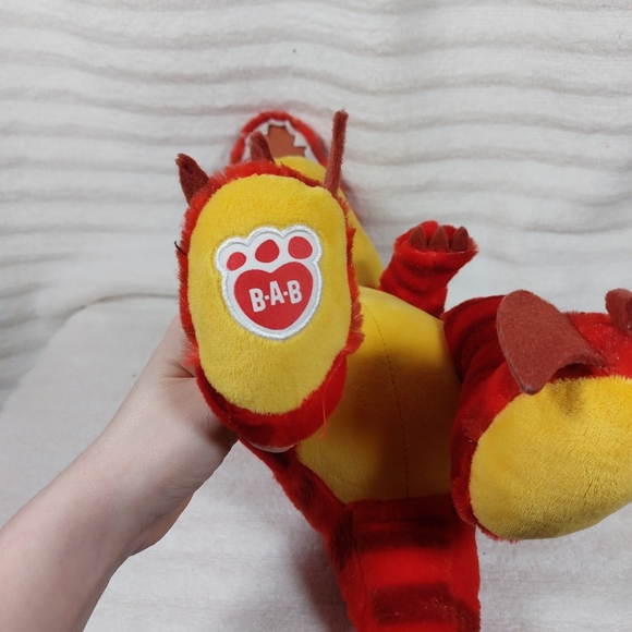 Build A Bear Workshop Red Dinosaur TREX Velociraptor Raptor Plush Stuffed - Picture 4 of 6